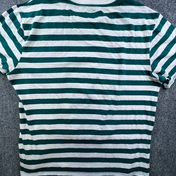 Guess Los Angeles Short Sleeve Crew Neck T Shirt Size Medium Striped Green - Picture 7 of 7